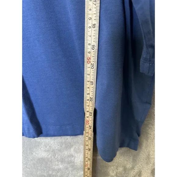 Lands End Shirt Women's 1x Blue 3/4 Sleeve Casual Cozy - Picture 5 of 8